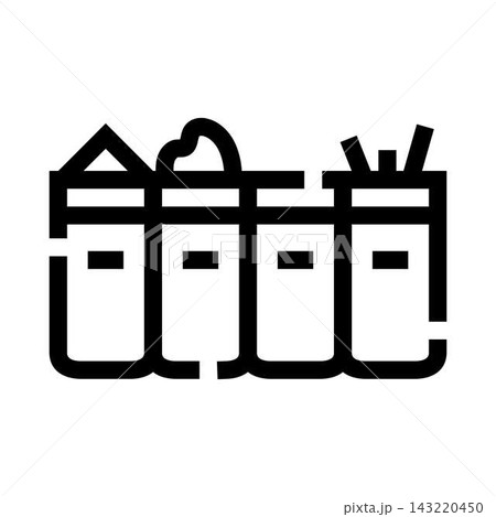 Recycling bins providing waste separation for an organized environment 143220450