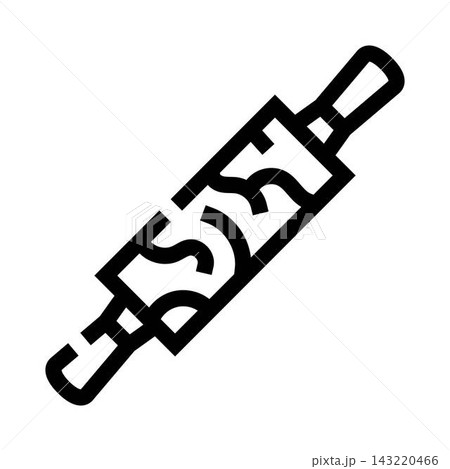 Rolling pin icon for baking and cooking concepts Rolling pin icon for baking and cooking concepts 143220466