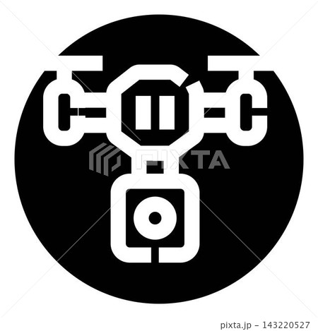 Drone camera icon for aerial photography and surveillance Drone camera icon for aerial photography and surveillance 143220527