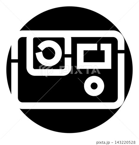 Action camera icon representing active adventure recording technology 143220528