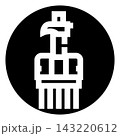Royal crown outline icon with regal emblem 143220612