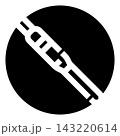 Seatbelt buckle graphic concept for safety signage 143220614