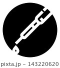 Syringe dispensing a medical fluid drop icon 143220620
