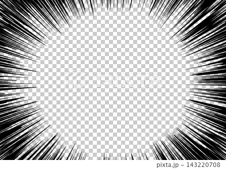 ベクターイラスト背景,集中線,漫画,効果線　長四角 143220708