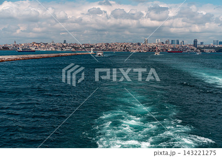 Scenic View of Istanbul's Bosphorus Strait Scenic View of Istanbul's Bosphorus Strait 143221275