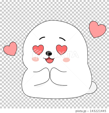 Cute white character in love with floating hearts happy element sticker print visual graphic clipart artwork design icon illustration Cute white character in love with floating hearts happy element sticker print visual graphic clipart artwork design icon illustration 143221445