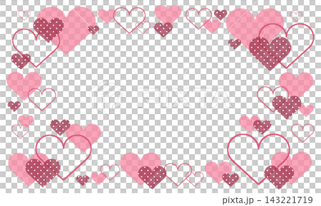 A cute frame full of red hearts. A cute frame full of red hearts. 143221719