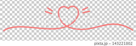 Pastel pink heart line divider decorative border element sticker print visual graphic clipart artwork design icon illustration Pastel pink heart line divider decorative border element sticker print visual graphic clipart artwork design icon illustration 143221802