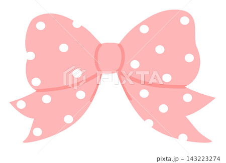 Pastel pink polka dot ribbon bow cute knot decor element sticker print visual graphic clipart artwork design icon illustration Pastel pink polka dot ribbon bow cute knot decor element sticker print visual graphic clipart artwork design icon illustration 143223274