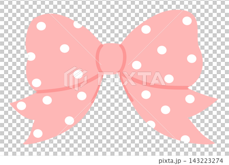 Pastel pink polka dot ribbon bow cute knot decor element sticker print visual graphic clipart artwork design icon illustration Pastel pink polka dot ribbon bow cute knot decor element sticker print visual graphic clipart artwork design icon illustration 143223274