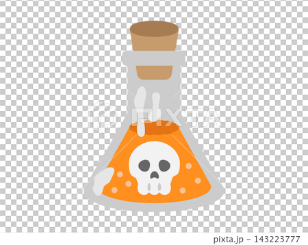 瓶に入った毒薬とドクロマーク イラスト 瓶に入った毒薬とドクロマーク イラスト 143223777