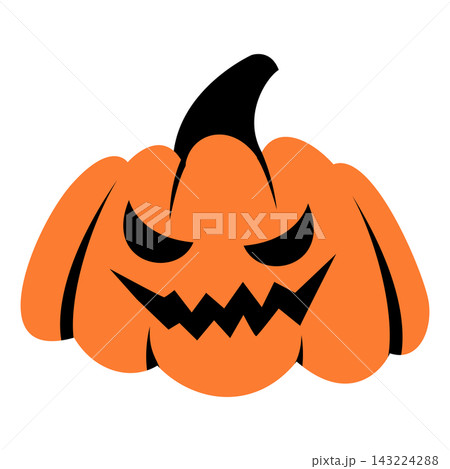 Halloween pumpkin icon vector isolated 143224288
