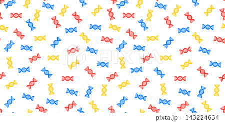 かわいらしいDNAのシームレスパターンの背景素材のベクターイラスト 143224634