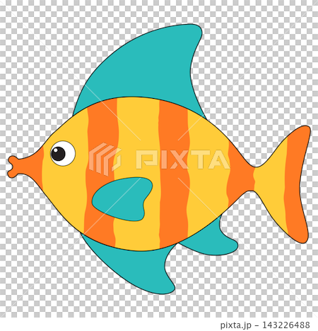 Illustrations of fish in various cute shapes Illustrations of fish in various cute shapes 143226488