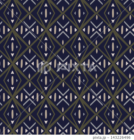 Textile motif seamless pattern. Abstract line shape geometric motif basic pattern continuous background. Man shirt all over print block. Textile motif seamless pattern. Abstract line shape geometric motif basic pattern continuous background. Man shirt all over print block. 143226496