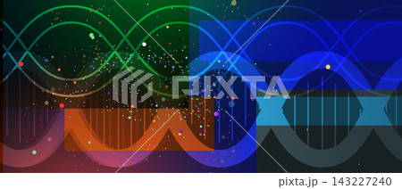 Futuristic molecule structure, DNA sequence, connected neural web 143227240