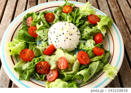 Fresh Burrata Salad With Tomatoes and Vegetables Fresh Burrata Salad With Tomatoes and Vegetables 143228638