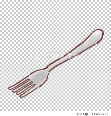 簡單的叉子圖示插圖 簡單的叉子圖示插圖 143228779