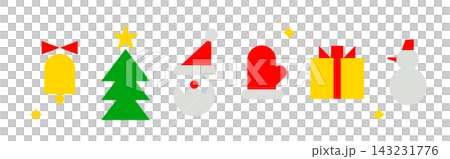クリスマスのかわいいオーナメントのイラスト 143231776