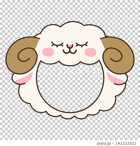 Sheep headgear material | Material that can be used by inserting photos, avatars, etc. Sheep headgear material | Material that can be used by inserting photos, avatars, etc. 143232012