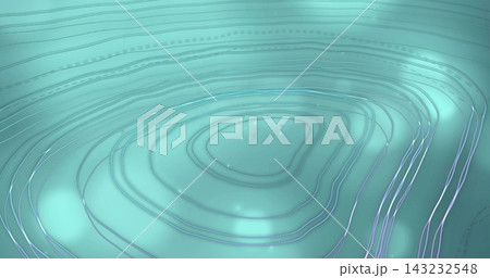 Showing central nested contours forming bowl ridges in 3D render with luminous strands, glow points. Topographic, rings, grooves, gradient, grid, glossy, teal Showing central nested contours forming bowl ridges in 3D render with luminous strands, glow points. Topographic, rings, grooves, gradient, grid, glossy, teal 143232548
