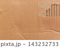 tear brown cardboard box texture background, recycle material 143232733