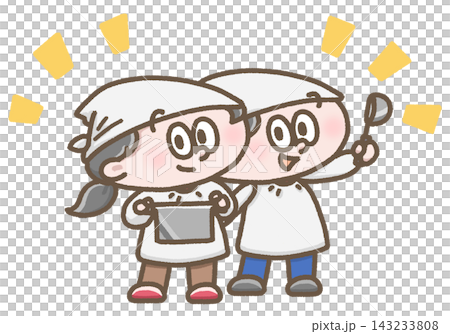 調理をする子どものイラスト 調理をする子どものイラスト 143233808