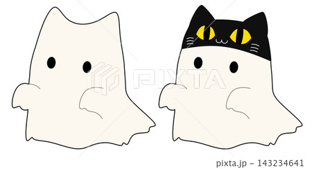 ねこ風ゴーストのイラスト ねこ風ゴーストのイラスト 143234641