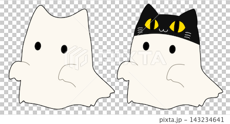 ねこ風ゴーストのイラスト ねこ風ゴーストのイラスト 143234641