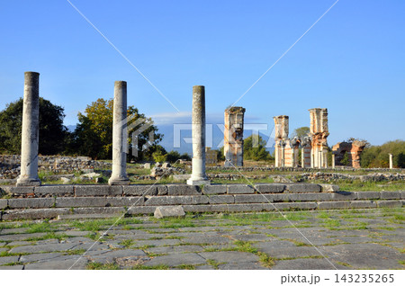 ギリシャ マケドニア フィリピ遺跡 バシリカB遺構と大理石円柱世界遺産, 文化遺産, 古代遺跡, 都 ギリシャ マケドニア フィリピ遺跡 バシリカB遺構と大理石円柱世界遺産, 文化遺産, 古代遺跡, 都 143235265