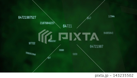 Displaying central numeric label 64721 glowing in dark green HUD, with overlaid strings 64721987 Displaying central numeric label 64721 glowing in dark green HUD, with overlaid strings 64721987 143235502