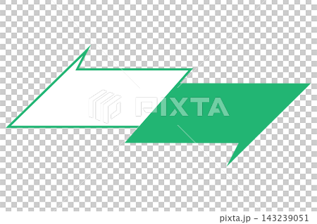 Double arrow banner icon 02 Green Double arrow banner icon 02 Green 143239051