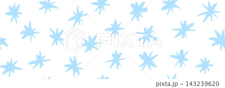 Handmade snowflake seamless pattern. Hand drawn snowfall doodle repeated background. Cute winter season holiday texture for Christmas and New year decor, wrapping paper. Vector wallpaper Handmade snowflake seamless pattern. Hand drawn snowfall doodle repeated background. Cute winter season holiday texture for Christmas and New year decor, wrapping paper. Vector wallpaper 143239620