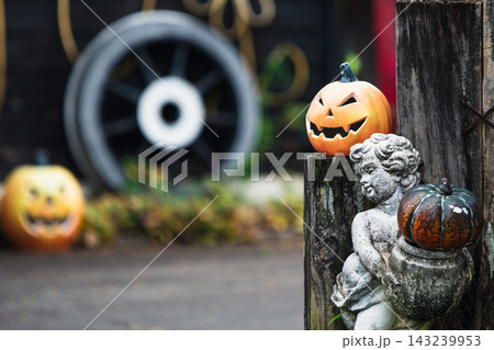 ハロウィンのかぼちゃのある風景 ハロウィンのかぼちゃのある風景 143239953