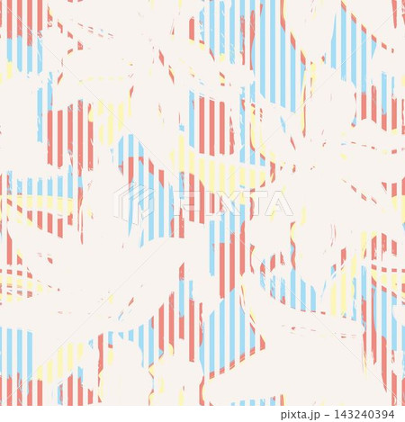 Pastel Floral Stripe seamless pattern design for fashion and home textiles, graphics and backgrounds 143240394