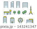 街並みの風景アイコンセット（都会） 143241347
