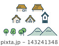 街並みの風景アイコンセット（古民家） 143241348