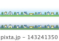 街並みの背景イラストセット（住宅街） 143241350