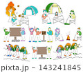 アウトドアイラストのセット 143241845