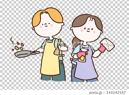 男人負責做飯,女人負責打掃(夫妻或伴侶分工) 男人負責做飯,女人負責打掃(夫妻或伴侶分工) 143242587