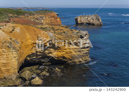 Eroded Limestone Cliffs at The Great Ship, Bay of Islands Eroded Limestone Cliffs at The Great Ship, Bay of Islands 143242900