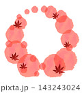 墨絵　まる（ドット）紅葉 .n 143243024