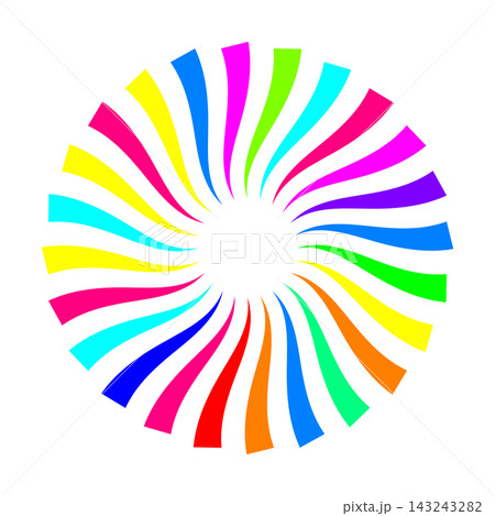 vibrant rainbow swirl circle ornament 143243282