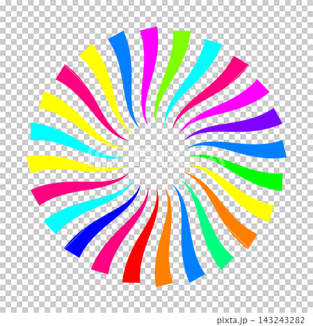 vibrant rainbow swirl circle ornament 143243282