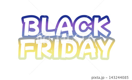 BLACKFRIDAYのグラデーション文字 BLACKFRIDAYのグラデーション文字 143244085