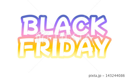 BLACKFRIDAYのグラデーション文字 143244086