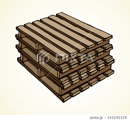 Pallet. Vector drawing 143245329