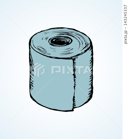 Toilet paper. Vector drawing icon Toilet paper. Vector drawing icon 143245337