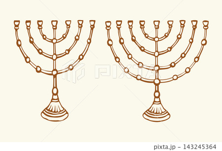 Menorah. Vector drawing Menorah. Vector drawing 143245364