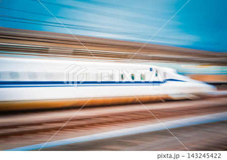新富士駅を280km/h以上で高速通過するN700A系新幹線の流し撮り 新富士駅を280km/h以上で高速通過するN700A系新幹線の流し撮り 143245422